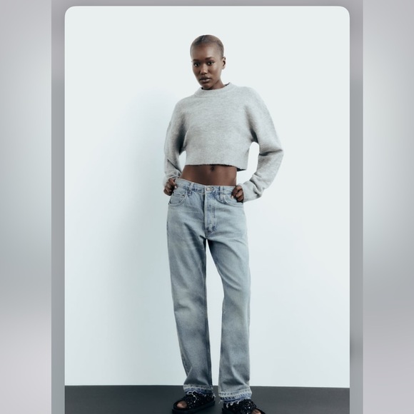 NWT CROPPED KNIT ZARA SWEATER - Picture 6 of 7